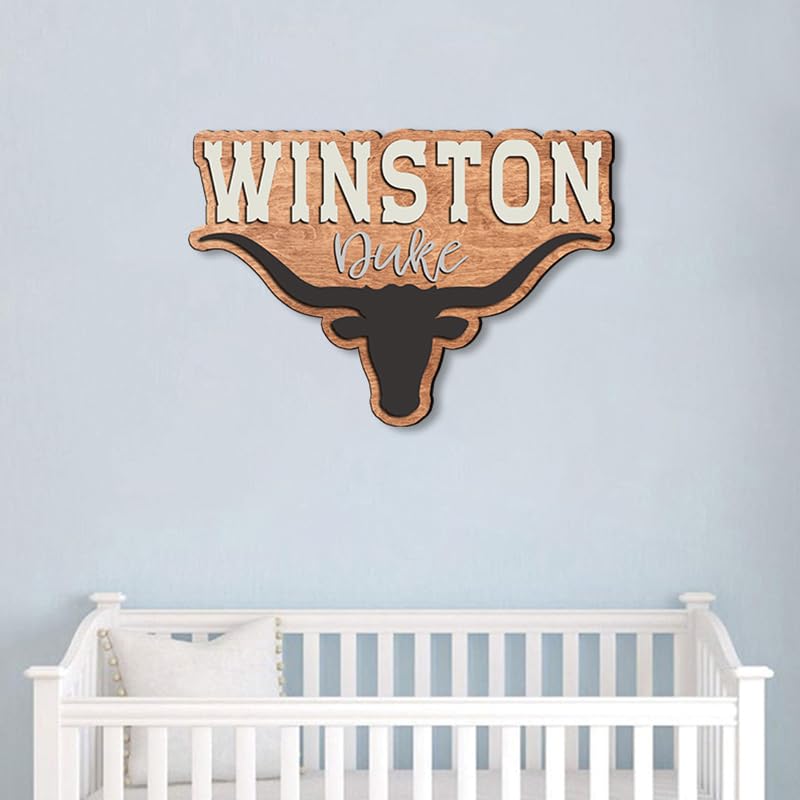 Personalized Nursery name sign, Western nursery decor, Western baby nursery, Nursery name sign for boys, Custom name sign for nursery, Layered baby - WoodArtSupply