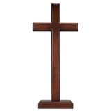ARCHOBAN Wooden Wall Cross with Stand, 12.8 Inch Catholic Wood Crafted Crosses for Wall or Tabletop, Giftable ARCHOBAN