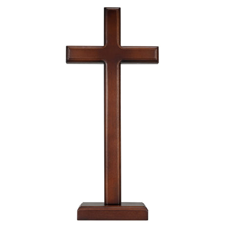 ARCHOBAN Wooden Wall Cross with Stand, 12.8 Inch Catholic Wood Crafted Crosses for Wall or Tabletop, Giftable ARCHOBAN