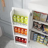 Squireewo 72" Freestanding Kitchen Pantry Storage Cabinet with Doors and 6 Hanging Shelves,Storage Cupboard with Large Drawer for Kitchen,Bathroom or Hallway, White Squireewo