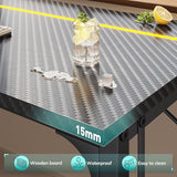 DurayLoly 55 Inch Gaming Desk with LED Lights,Computer Desk with Storage Bag for Home Office, Simple Office Desk with Headphone Hook for Study Writing Work Desk,Sturdy Metal Frame,Black DurayLoly