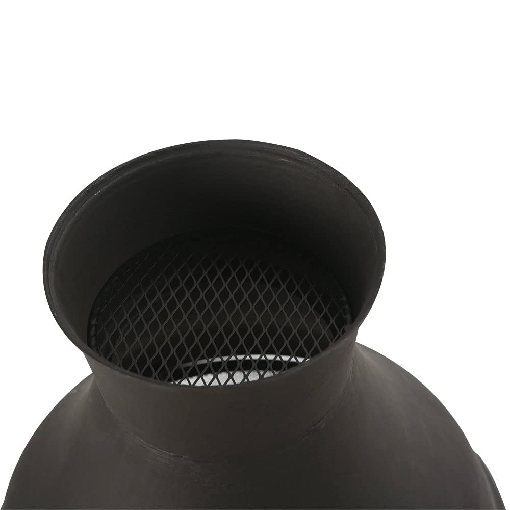 BALI OUTDOORS Wood Burning Fire Pits Chimenea Outdoor Fireplace Wooden Firepit, Brown-Black BALI OUTDOORS