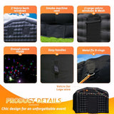 Step4Fun Large Black Inflatable Night Club 18x16x12 Ft Party Tent with Logo Area Disco Cube for Wedding Birthday Raves Dance Floor Yard Party Step4Fun