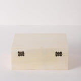 Xhqsulsclac 2 Pack Large Unfinished Wooden Box with Locking Clasp - 9.2x6.9x4.5 in-8.2X5.8X3.5in Natural Super Thick Poplar Box DIY Keepsake Wooden Box Xhqsulsclac