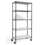 CAPHAUS NSF Commercial Grade Heavy Duty Wire Shelving w/Wheels, Leveling Feet & Liners, Storage Metal Shelf, Garage Shelving, Utility Wire Rack Storage Shelves, w/Liner, 36 x 18 x 76 5-Tier CAPHAUS