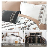 Geniospin Full Comforter Set - 7 Pieces Bed in a Bag, Comfortable Western Bedding Sets for All Seasons, Lightweight Soft Boho Comforter Bed Set with Sheets, Pillowcases & Shams Geniospin