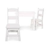 Melissa & Doug Wooden Table & Chairs - White Melissa & Doug