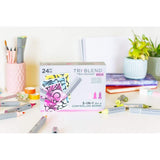 Spectrum Noir Triblend Brush Nib Alcohol Markers Colouring Pack of 24 - Unique 3-in-1 Blendable Colour Shade Effect - Complete Collection Box (72 colours in total) Crafter's Companion