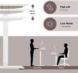 Homall Height Adjustable Electric Standing Desk, 55 x 28 Inches Stand Up Desk, Sit Stand Home Office Desk Computer Workstation with T-Shaped Metal Bracket (White) Homall