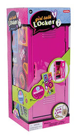 Schylling Girl Talk Locker - Customizable Miniature Metal Locker - Includes Pink Steel Locker, Lock, 2 Keys, and 17 Colorful Magnets - Ages 4 and Up Schylling