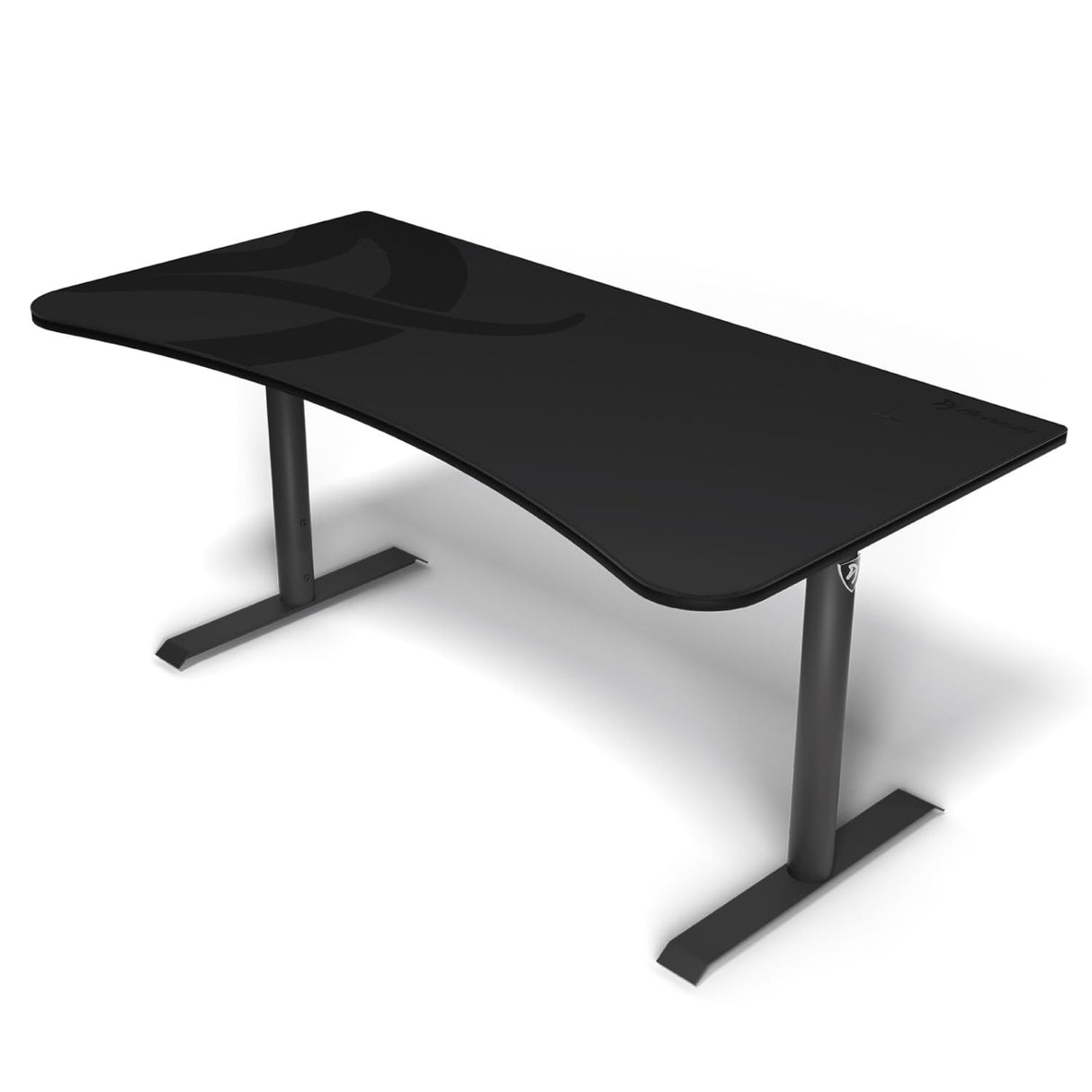 Arozzi Arena Ultrawide Curved Gaming and Office Desk with Full Surface Water Resistant Desk Mat with 3 Custom Monitor Mount Cut Outs and Under The Desk Cable Management Netting - Gunmetal Arozzi