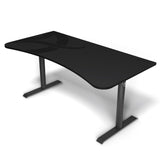Arozzi Arena Ultrawide Curved Gaming and Office Desk with Full Surface Water Resistant Desk Mat with 3 Custom Monitor Mount Cut Outs and Under The Desk Cable Management Netting - Gunmetal Arozzi