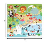 Mudpuppy At The Zoo - Jumbo 25 Piece Jigsaw Floor Puzzle Featuring Lions, Elephants, and More! Mudpuppy