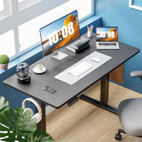 Sweetcrispy Electric Standing Desk Adjustable Height, 48x24 Inch Sit Stand Up Home Office Desks Computer Workstation PC Work Table with 3 Memory Preset Splice Wood Board Metal Frame, Black Sweetcrispy