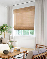 Chicology Cordless Bamboo Roman Blinds - Squirrel Colour, 27"W x 64"H CHICOLOGY