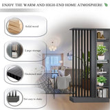 Room Divider with Shelves, Entrance Hall Partition Screen Column Floor to Ceiling - Freestanding Room Divider with Storage Shelf, Easy Assembly Freestanding Decor for Bedroom, Office Horseo