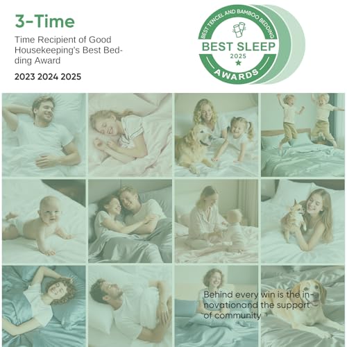 Luxury Organic Tencel & Viscose from Bamboo Cooling Sheet Set,Silky Soft Lyocell Sheets with Deep Pocket, Hypoallergenic & Breathable Bedding with Pillowcases (Gray, King) Pillcase