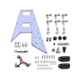 Electric Guitar Kit unfinished Rosewood Fingerboard Fretboard Guitar Body with All Accessories Fully Components Included Electric Guitar Kit All Parts Included Build Your Own (TZ-46) WoodArtSupply