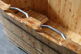 Alfi Brand AB1130 65" 2 Person Free Standing Cedar Wooden Bathtub with Fixtures & Headrests, Natural Wood ALFI brand
