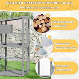 COZIWOW Catio Outdoor Cat Enclosure Window Access, Outdoor Cat House with Wheels, Cage for Cats Indoor COZIWOW