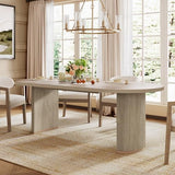 Christopher Knight Home Lancas Modern Minimalist Wooden Indoor Dining Table - Oval Top Pedestal Design - Dining Table Set for 6 - Light Ash Finish - Restaurant, Family Gatherings, Kitchen, Dining Room Christopher Knight Home