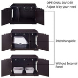 unipaws Cat Litter Box Enclosure Furniture, Cat Washroom, Hidden Litter Box Cover, Cabinet for Large Cat, Dog Proof Cat Litter Boxes, Hideaway Litter Box, Cat House, Espresso unipaws