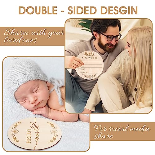 Ouligay Baby Announcement Sign Newborn Announcement Sign Baby Name Announcement Sign Personalized Baby Announcement Sign Wooden Baby Name Sign Ouligay