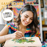 DOODLREAM Monstera Deliciosa DIY Punch Needle Embroidery Kit for Adult Beginner, 9.4" Potted Plant Leaf Punch Stitching Craft Set for Starter with Frame,Fabric Pattern,Threader, Yarn, Pinch Needle