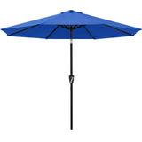 ABCCANOPY 9FT Outdoor Patio Umbrella, 8 Ribs Table Umbrella w/Crank for Easy Set Up, Suitable for Garden, Lawn, Deck & Backyard (Blue) ABCCANOPY