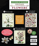 Brain Games - Sticker by Number - Vintage: Flowers (28 Images to Sticker) WoodArtSupply