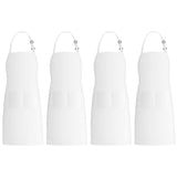 Xornis 4 Pack Bib Aprons with 2 Pockets Kitchen Apron Cooking Chef, White Xornis