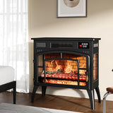 Royalcraft Electric Fireplace Heater, Freestanding Electric Fireplace Stove 5118 BTU with Remote Control, Realistic Flame Effect and Infrared Heating, Overheating Safe Design for Living Room, Bedroom RoyalCraft