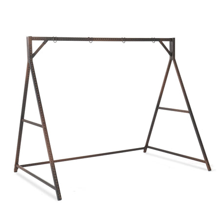 VINGLI 7 FT Rattan Porch Swing Stand, Patio Swing Frame Support 1200 LBS for Outdoors, Yard, Garden, Brown VINGLI