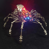KonHaovF Spider 3D Metal Puzzles for Adults with Light, DIY 3D Metal Model Kits to Build for Adults with Tool, Desktop Model Kits Building Toys for Teens
