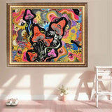 KTHOFCY 5D DIY Diamond Painting Kits for Adults Kids Trippy Mushroom Full Drill Embroidery Cross Stitch Crystal Rhinestone Paintings Pictures Arts Wall Decor Painting Dots Kits 15.7X11.8 in KTHOFCY