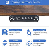 BUNOEM L-Shaped 59" Height Adjustable Electric Standing Desk, Sit and Stand Up Home Office Computer Desk with Splice Board (Rustic Brown Top, Black Frame) BUNOEM