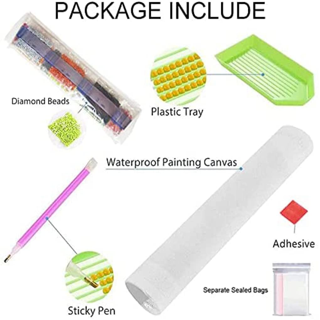 SOTYIOO Diamond Painting Kits for Adults.Summer Diamond Art Full Drill Round Gem Art 5D Diamond Dots Suitable Home Wall Decor 12x16inch SOTYIOO