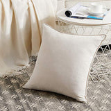 Fancy Homi Ivory 26x26 Pillow Covers Set of 2, Euro Pillow Sham 26x26, Super Soft Faux Suede Square Solid Big Cream Throw Pillow Covers for Couch Bedroom 66x66 cm Fancy Homi