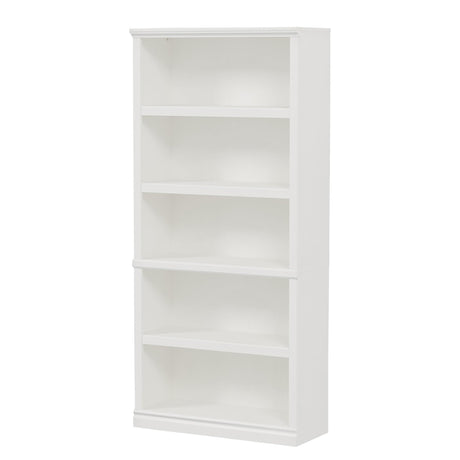 Bevfint 70" White 5-Tier Open Storage Bookshelf for Home & Office Bevfint