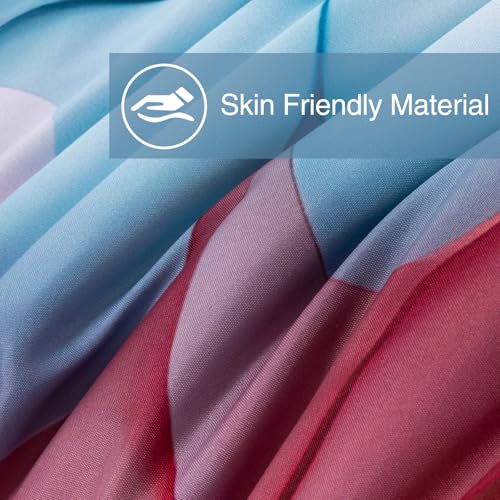 A Nice Night Stunning Blooming 3D Flower Floral Comforter Sets, with Pearl Flower Core Pattern Bedding Set for Girls Full Size, Ultra Soft Bedding Sets (Blue-Purple, Full 6Pcs) A Nice Night