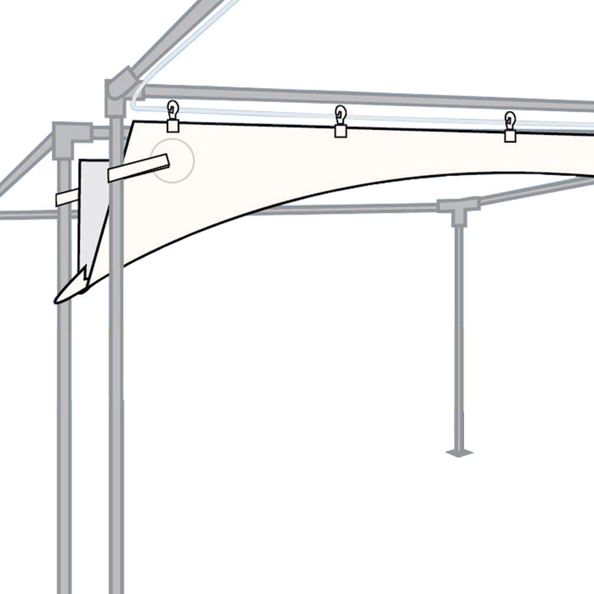 TentandTable Party Tents Direct Vinyl Rain Gutters | for High Peak Frame Style Canopy Tents | 40' Foot | Heavy Duty Vinyl | Tent Not Included TentandTable