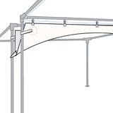 TentandTable Party Tents Direct Vinyl Rain Gutters | for High Peak Frame Style Canopy Tents | 40' Foot | Heavy Duty Vinyl | Tent Not Included TentandTable