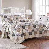 Greenland Home 2-Piece Oxford Quilt Set, Twin, Multicolor Greenland Home Fashions