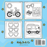 Cozy Girl Summer Coloring Book: A Cute and Easy Summer Coloring Book with 50+ Bold and Simple Pages for Teens and Adults WoodArtSupply