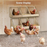 Chewoof 3 Pack Nesting Boxes for Chickens, Wood Chicken Coop Nesting Box, Duck Nesting Box Chicken Nesting Boxes for Laying Eggs, Chicken Box, Chicken Coop Accessories Nesting Box Chewoof