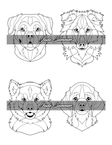 Amazing Dogs Coloring Book: Beautiful Dogs, Adorable Puppies, and Relaxing Designs for Adults and Teens WoodArtSupply