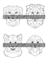 Amazing Dogs Coloring Book: Beautiful Dogs, Adorable Puppies, and Relaxing Designs for Adults and Teens WoodArtSupply