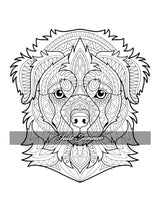 Amazing Dogs Coloring Book: Beautiful Dogs, Adorable Puppies, and Relaxing Designs for Adults and Teens WoodArtSupply