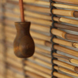 Bamboo Shades for Patio Privacy Screen, Bamboo Windproof Roller Porch Gazebo Deck Blinds, Bamboo Roll up Window Roman Shades for Office Curtains, Natural Bamboo Blinds, Cordless(Size:34"W x 84"H) DISPRA