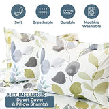Essina Duvet Cover Set – 3 Pcs Queen Duvet Cover Set with 1 Queen Duvet Cover and 2 Pillow Shams – 620 Thread Count – Soft Cotton Duvet Cover Queen Size – Luxurious Cotton Comforter Cover – Watercolor Essina
